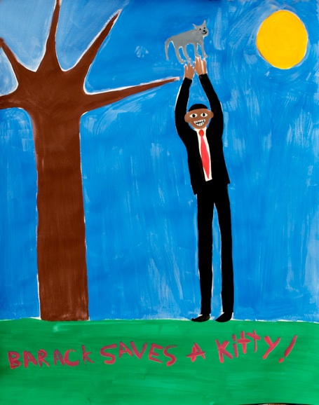 Barack-Saves-A-Kitty
